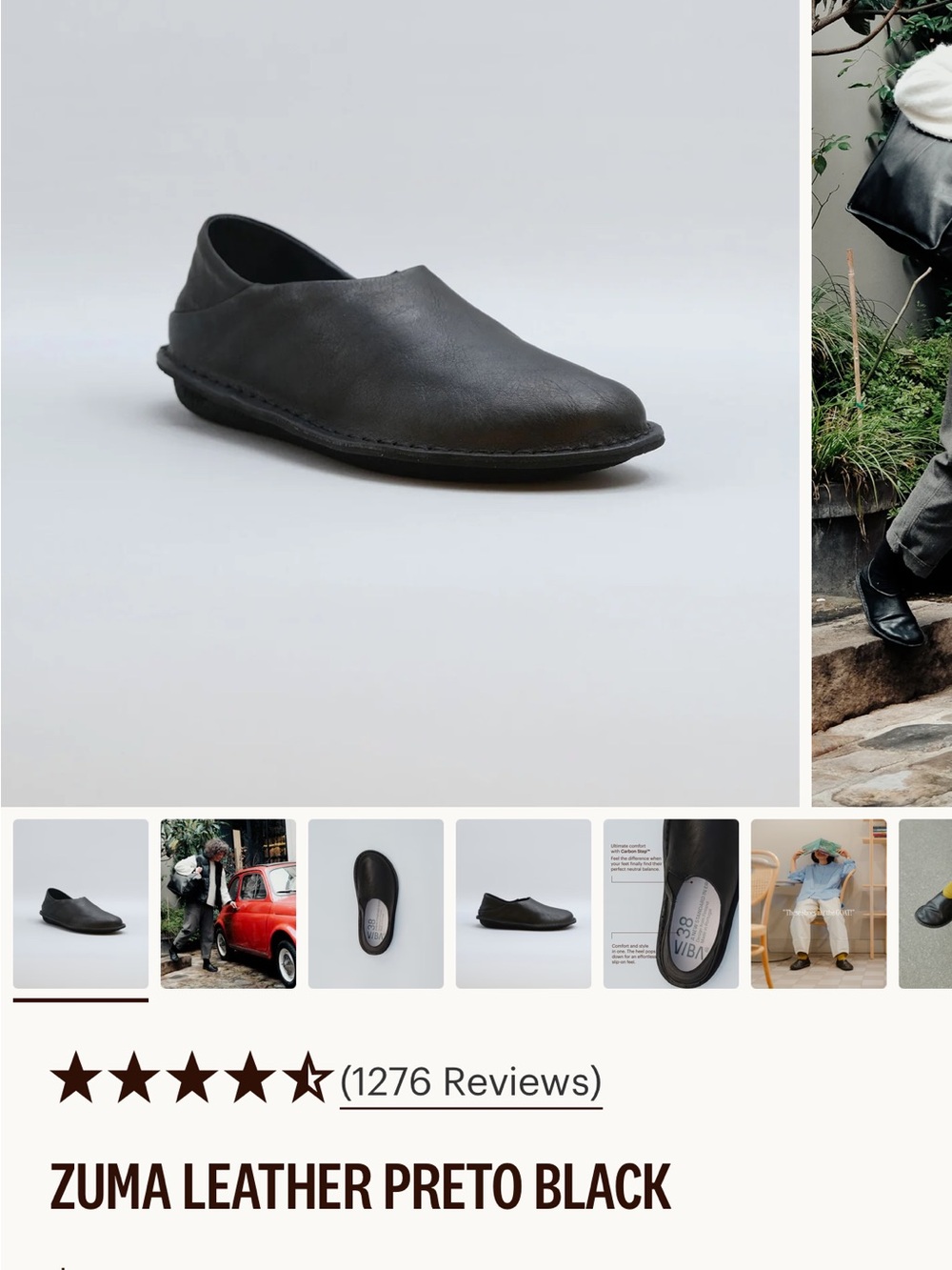 Zuma Leather Slip-On Loafer in Black